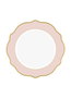 Hermia DNR0026 Juego de 6 Platos de Postre de Porcelana Rosa 27x27x1 cm